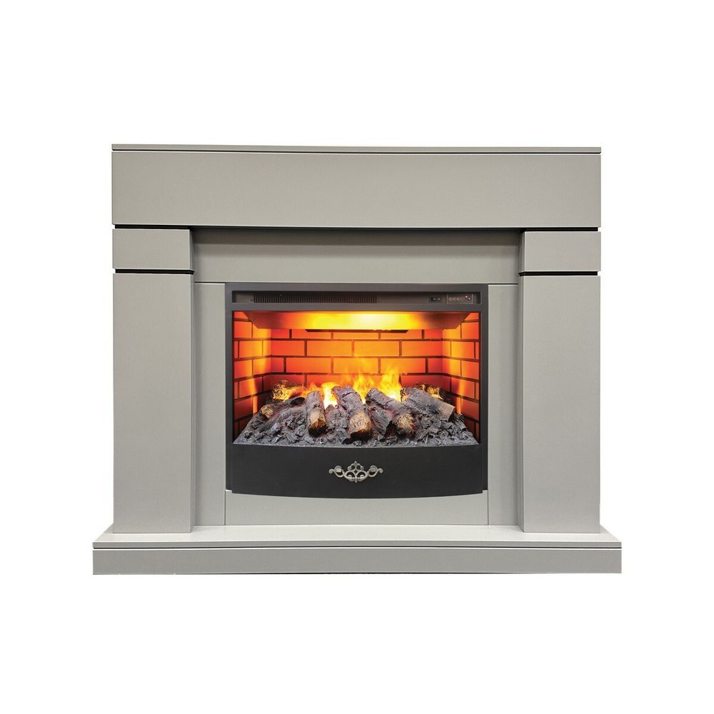 Электрокамин RealFlame Lindelse 25,5/26 GR серый c очагом 3D Firestar 25,5
