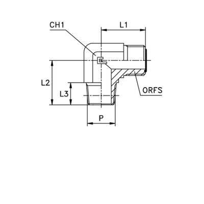 Штуцер FC90 D12 ORFS 13/16 - NPTF 3/8