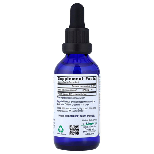 Eidon Ionic Minerals, Диоксид кремния, жидкий концентрат, 60 мл (2 унции)