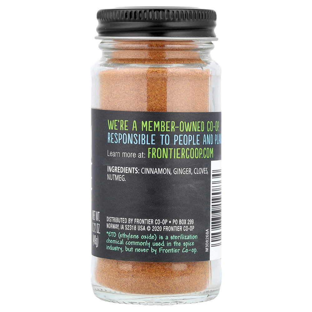 Frontier Co-op, приправа для тыквенного пирога, 49 г (1,72 унции)
