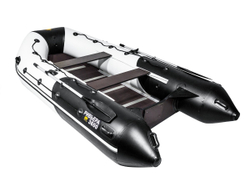 Лодка ПВХ РИВЬЕРА Максима 3600 СК "Комби" светло-серый/черный