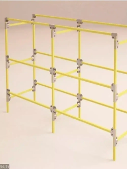 Крепеж для теплиц 20х20мм Т-образный для труб краб-система, подходит для стеллажа, 4 пары- толщина металла 1.2мм