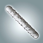 Прозрачный стеклянный фаллоимитатор с пупырышками - 18 см. (Цвет: прозрачный)