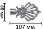 Наконечники "Пальма Ост" кованых карнизов для штор d 16 мм, цвет бронза