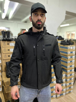 Куртка тактическая softshell чёрная