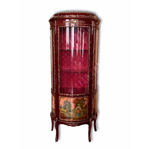 Антикварная витрина в стиле Людовика XV (Louis XV style vitrine cabinet). Франция, XIX век.