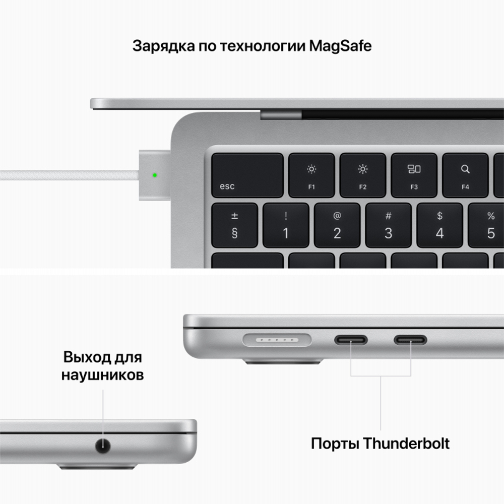 Ноутбук  Apple MacBook Air (2022) 13.6 ", M, 16 Гб RAM, 256 Гб SSD, M2 8-Core GPU, Сияющая звезда