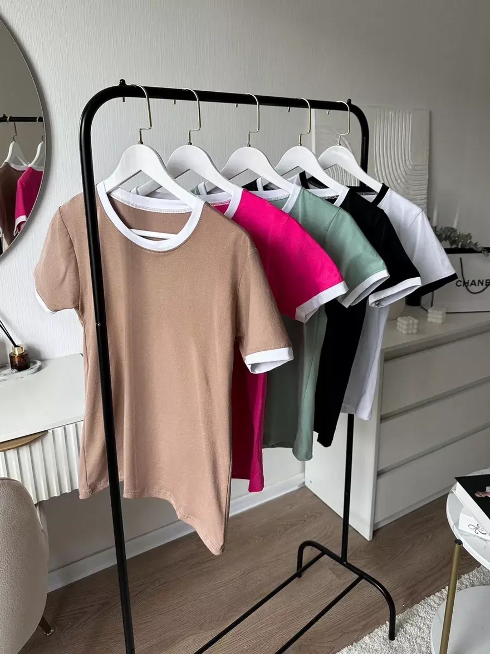 Футболка хлопковая однотонная