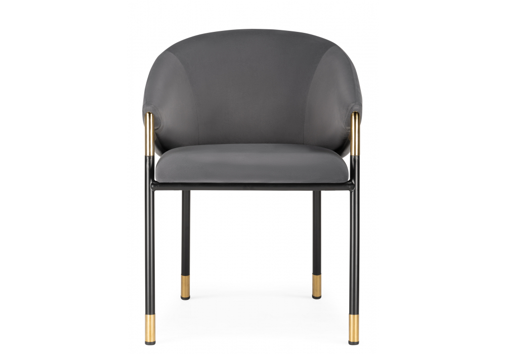 Стул на металлокаркасе Woodville Molton gray, black/ gold
