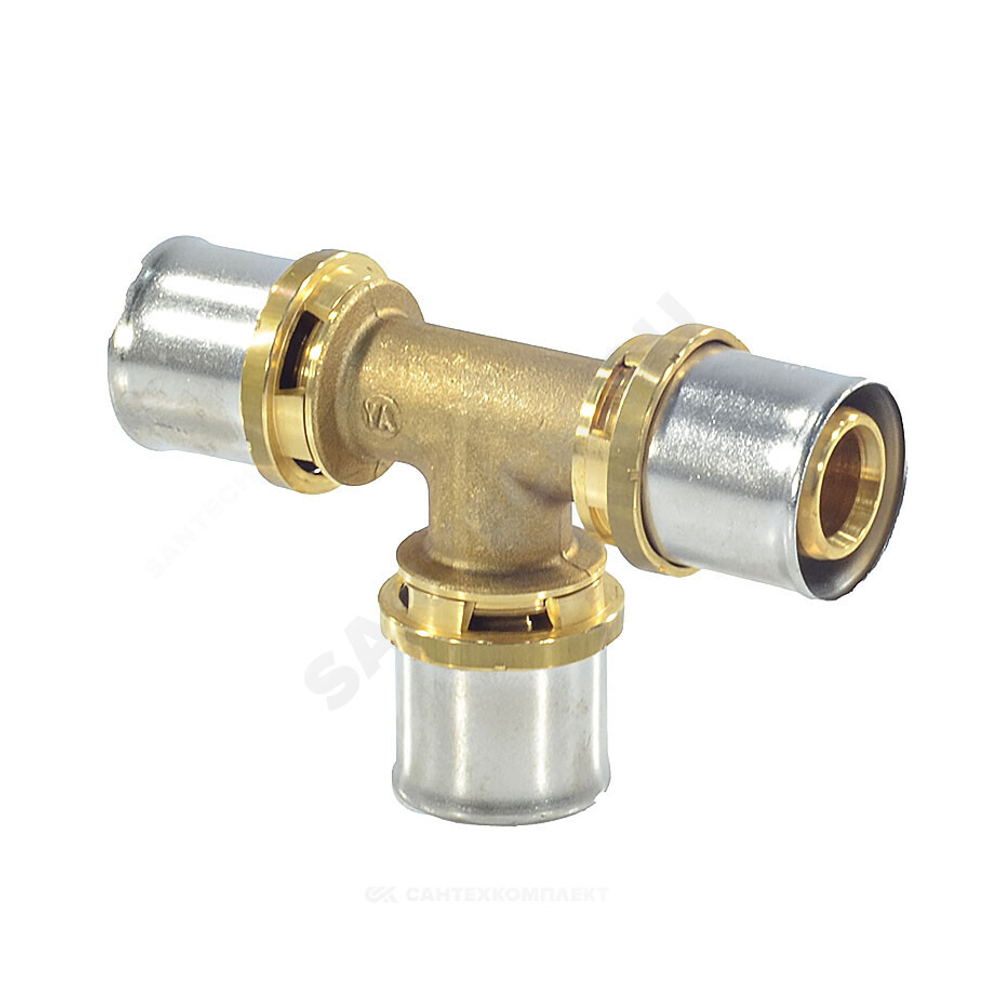 Тройник для МП/PE-X труб латунь пресс Дн 26 RM150 Giacomini RM150Y009