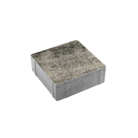 Тротуарная плитка КВАДРАТ 200х200 мм - Листопад гладкий Антрацит