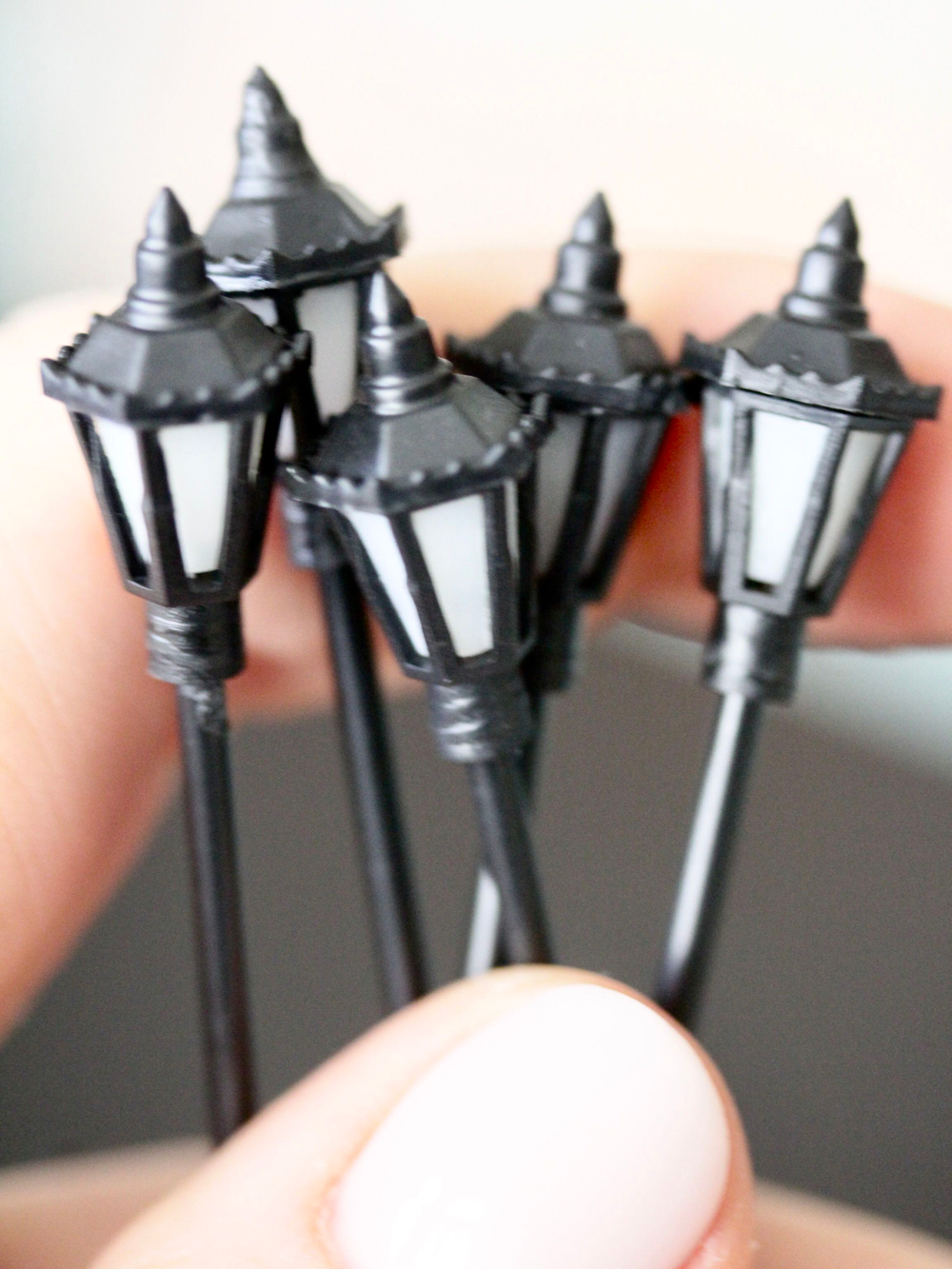 Фонари уличные для макетов "Арбатский" 5 шт./ мини фонари для парков и железных дорог