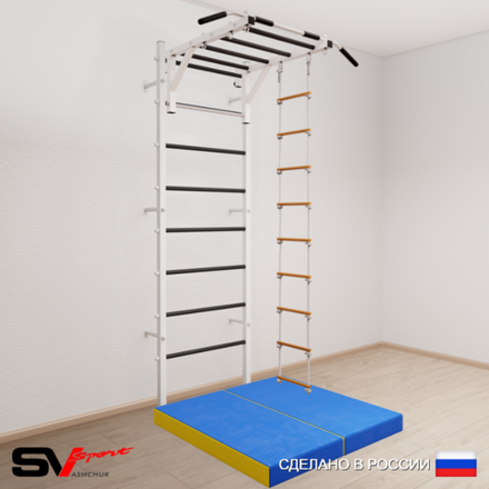 Шведская стенка Sv Sport усиленная 6314 (Турник рукоход/Лестница/Мат 1м)