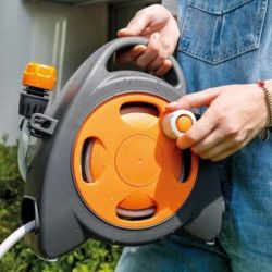 Катушка для шланга GF GF80005606 AQUABAG механическая настенная в комплекте со шлангом 8 мм 11,5 м | GF