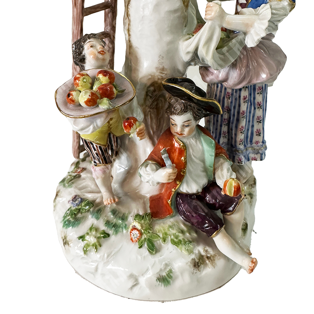 Коллекционный Немецкий фарфор MEISSEN (МЕЙСЕН). Урожай яблок. Автор Иоганн Йоахим Кендлер, 1753г