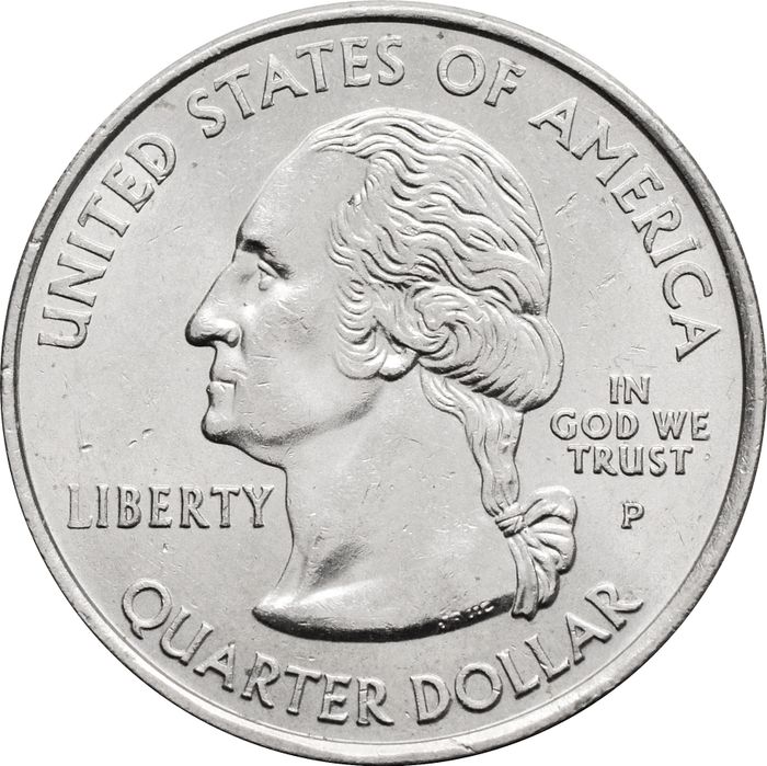 25 центов (1/4 доллара, квотер) 2008 США «Штат Аляска» (P) XF