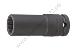 Ударная длинная головка 1/2" 19мм. 12 граней 84302M19