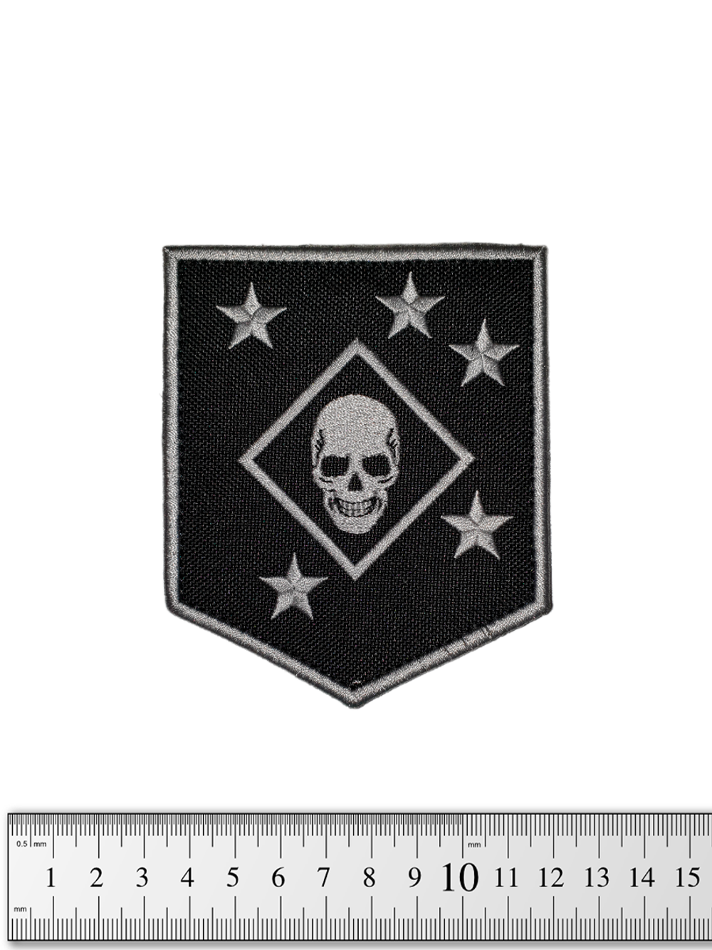 Шеврон MARSOC Marine Raiders череп вышивка. Чёрный