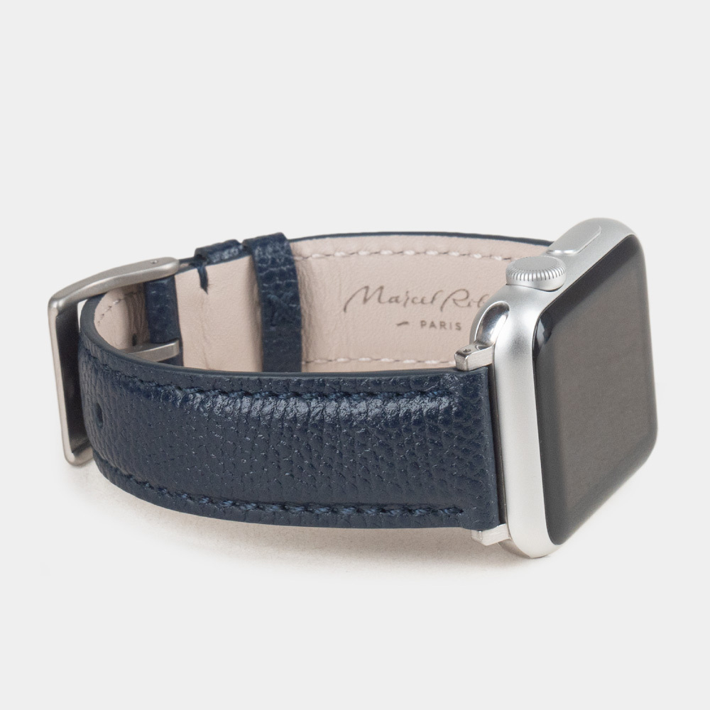 Ремешок для Apple Watch 40/41/42 mm из кожи сафьяно, синего цвета