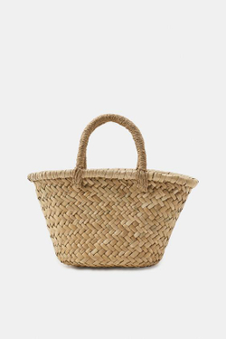 ZARA МИНИ-СУМКА-КОРЗИНА, СВЕТЛО-БЕЖЕВЫЙ