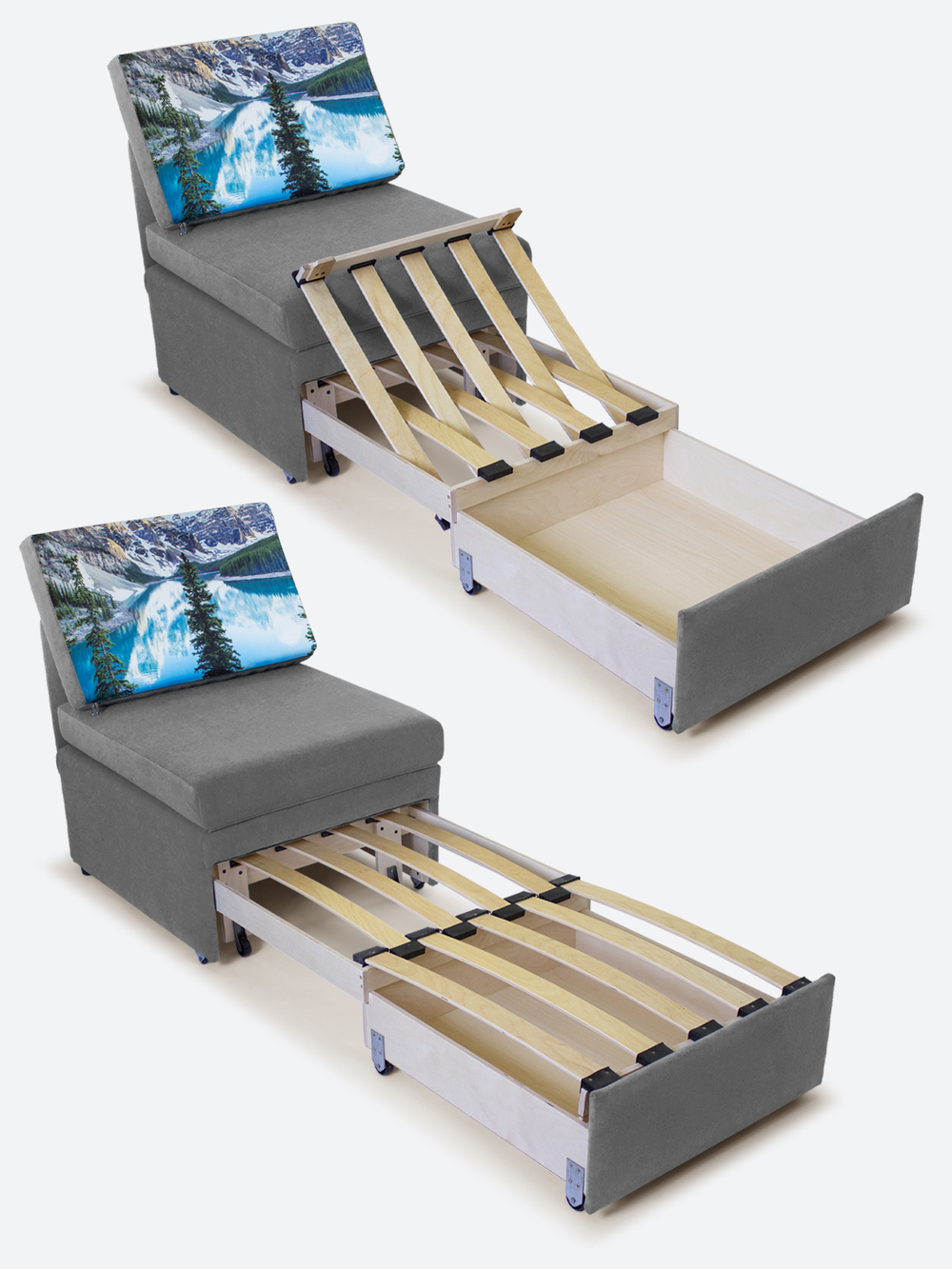 Кресло-кровать "Миник", купон Пейзаж