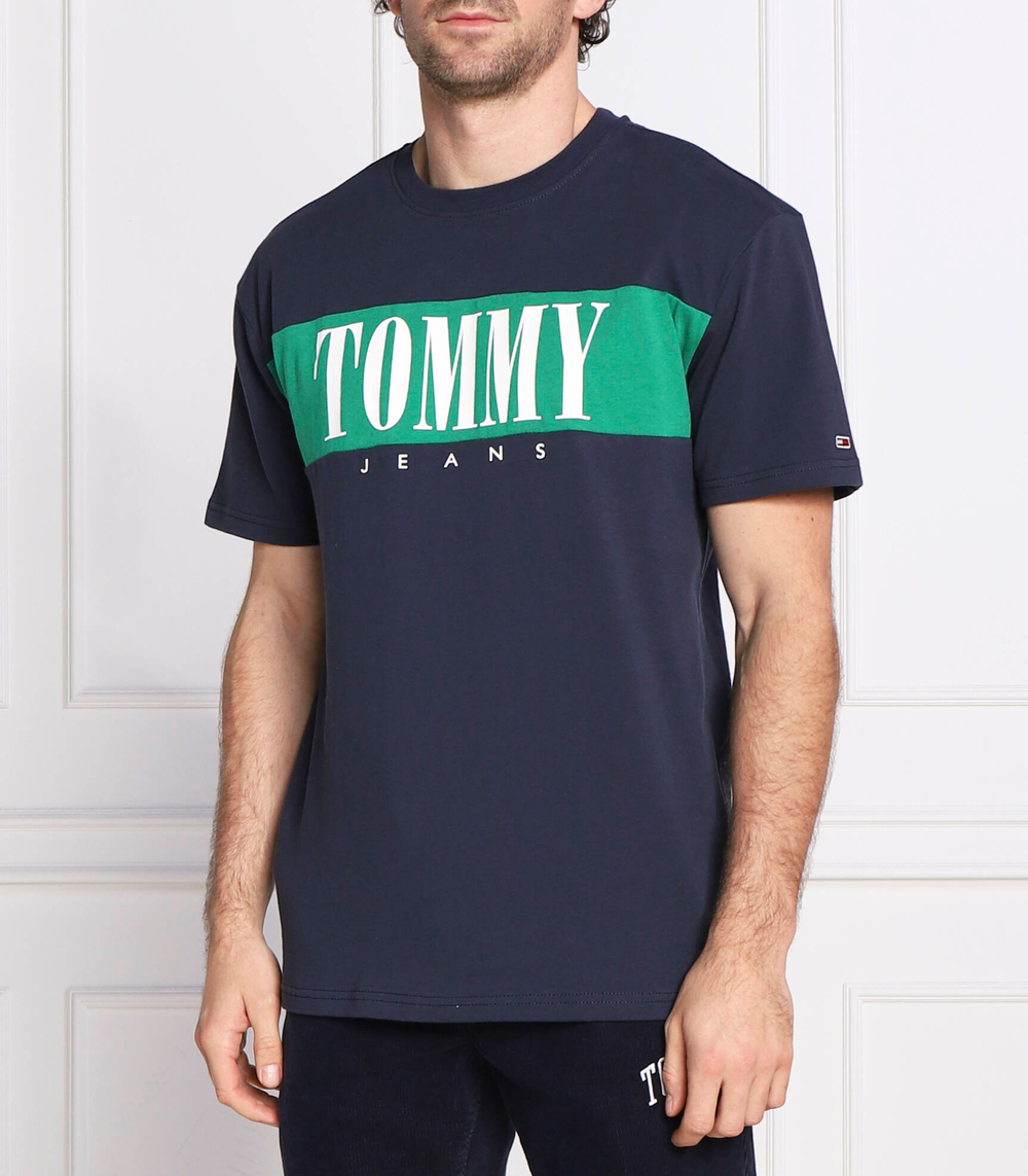 футболка colorblock Tommy Jeans - темно-синий(DM0DM14994)