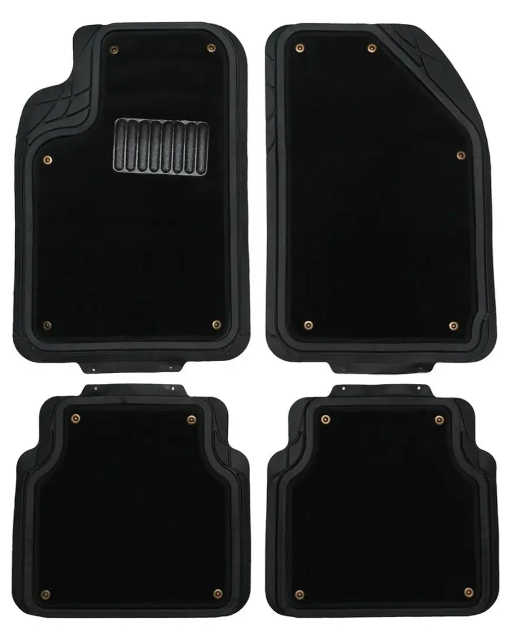 Ковры резиновые TS2212P Black (4шт) (0207) KING