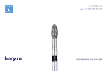 Бор алмазный черный Frank Dental типа FG - D.379.018.SG.FG