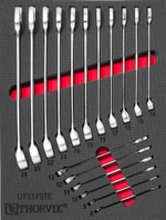 UTS17STE Набор ключей комбинированных в EVA ложементе 280х375 мм, 17 предметов