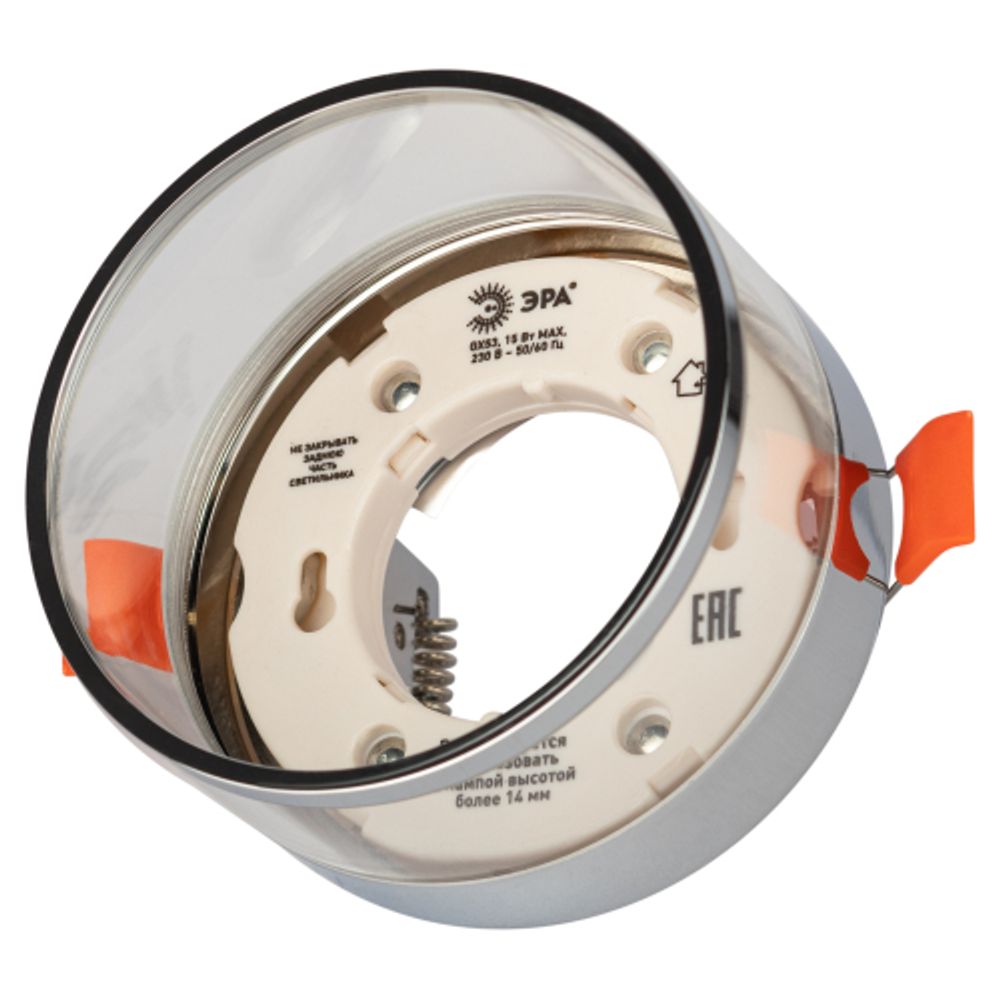 Светильник встраиваемый ЭРА KL82 CH под лампу GX53 хром | Встраиваемые светильники Для ламп GX53