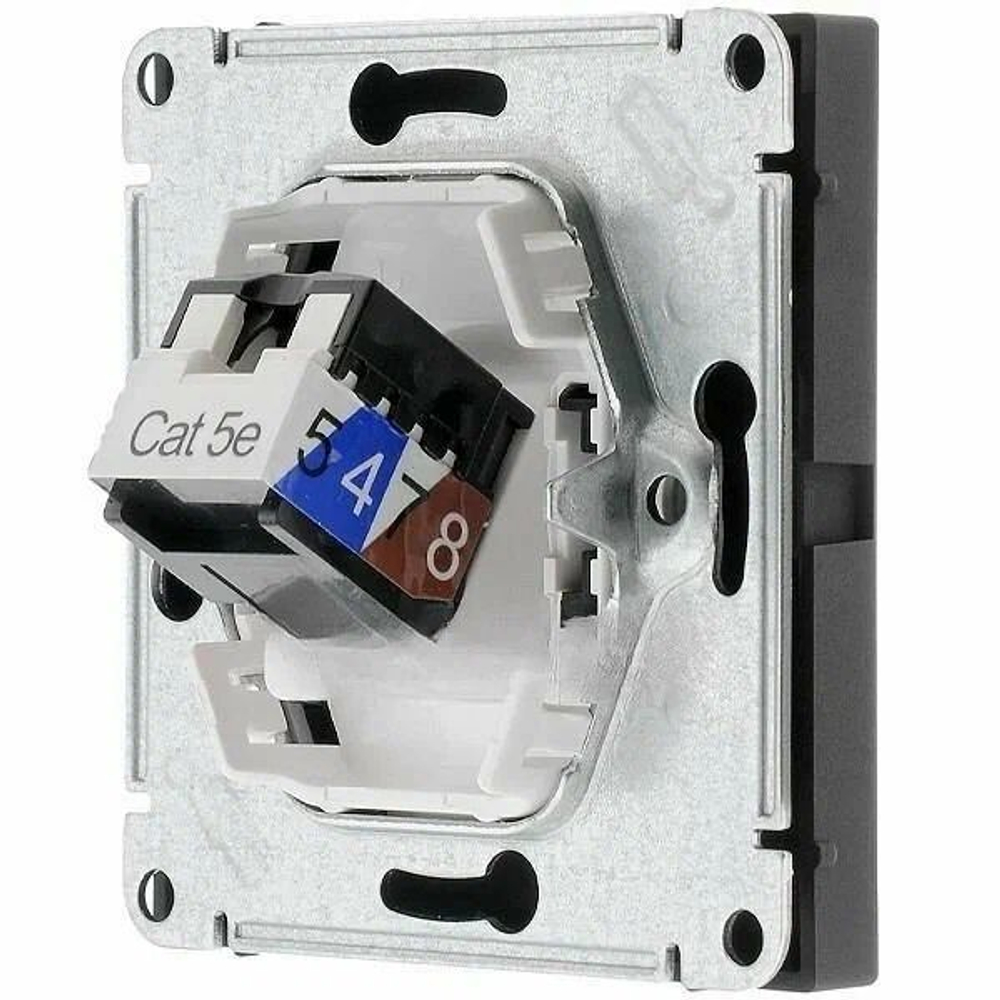 ARTGALLERY РОЗЕТКА компьютерная RJ45, кат. 5е, механизм, БАЗАЛЬТ