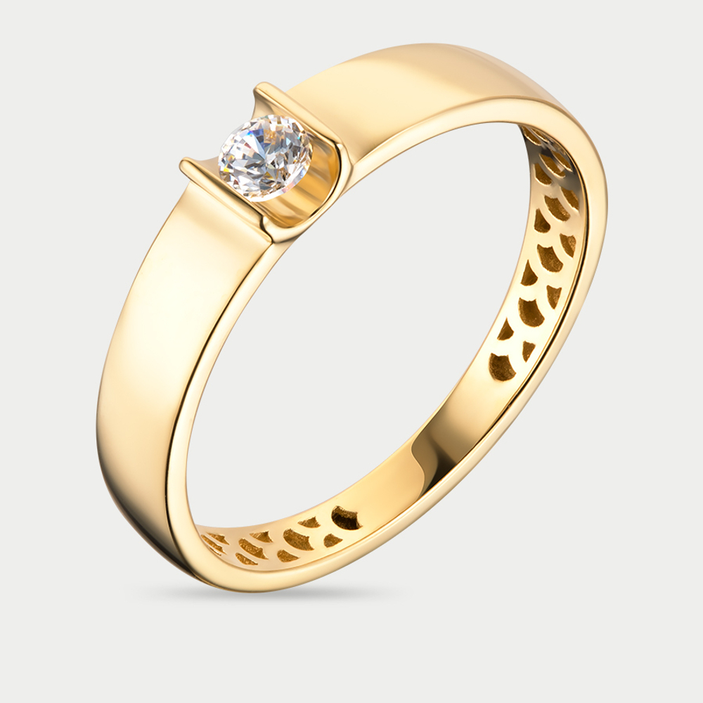 Кольцо женское из желтого золота 585 пробы с фианитами (арт. 901321-4100)