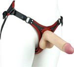 Женский пояс WOMEN Style с 3 насадками (Цвет: красный с черным)