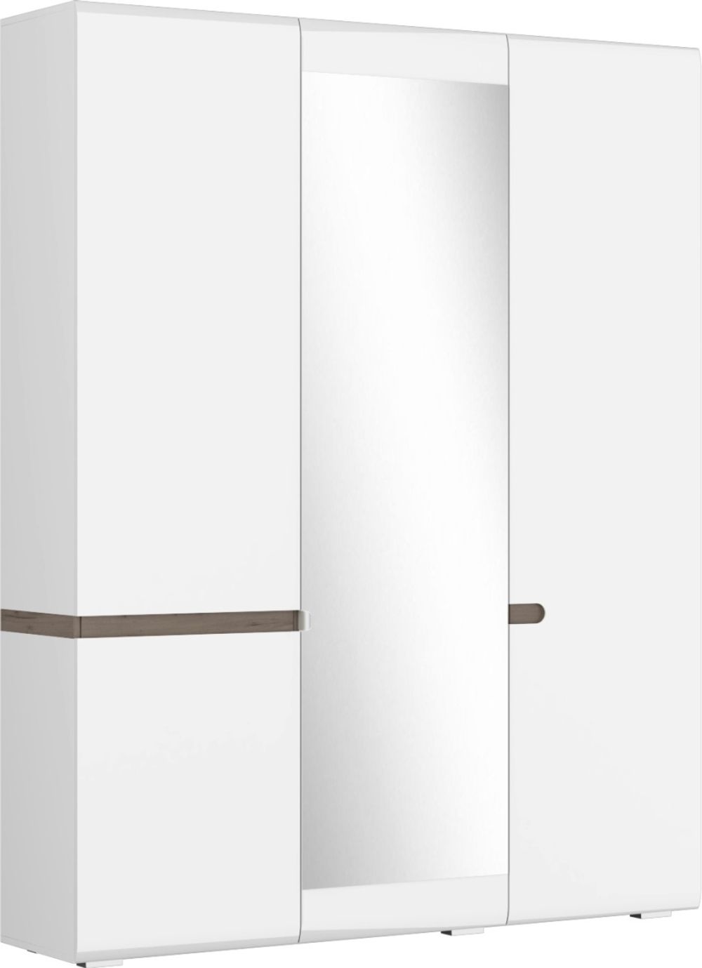 Коллекция Ультра Шкаф 3х. створчатый (540) Белый/Белый гл. (набор)