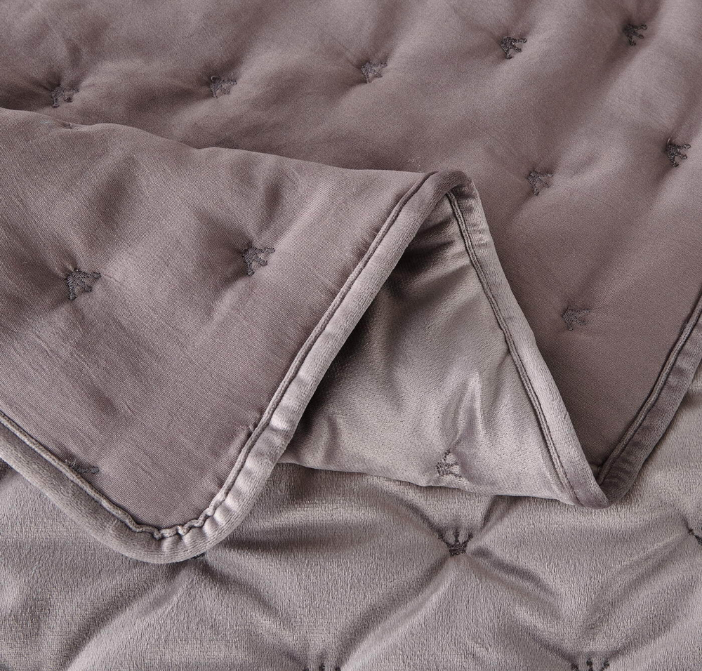 Покрывало 160x220 Sofi De MarkO Лея серебряно-серое