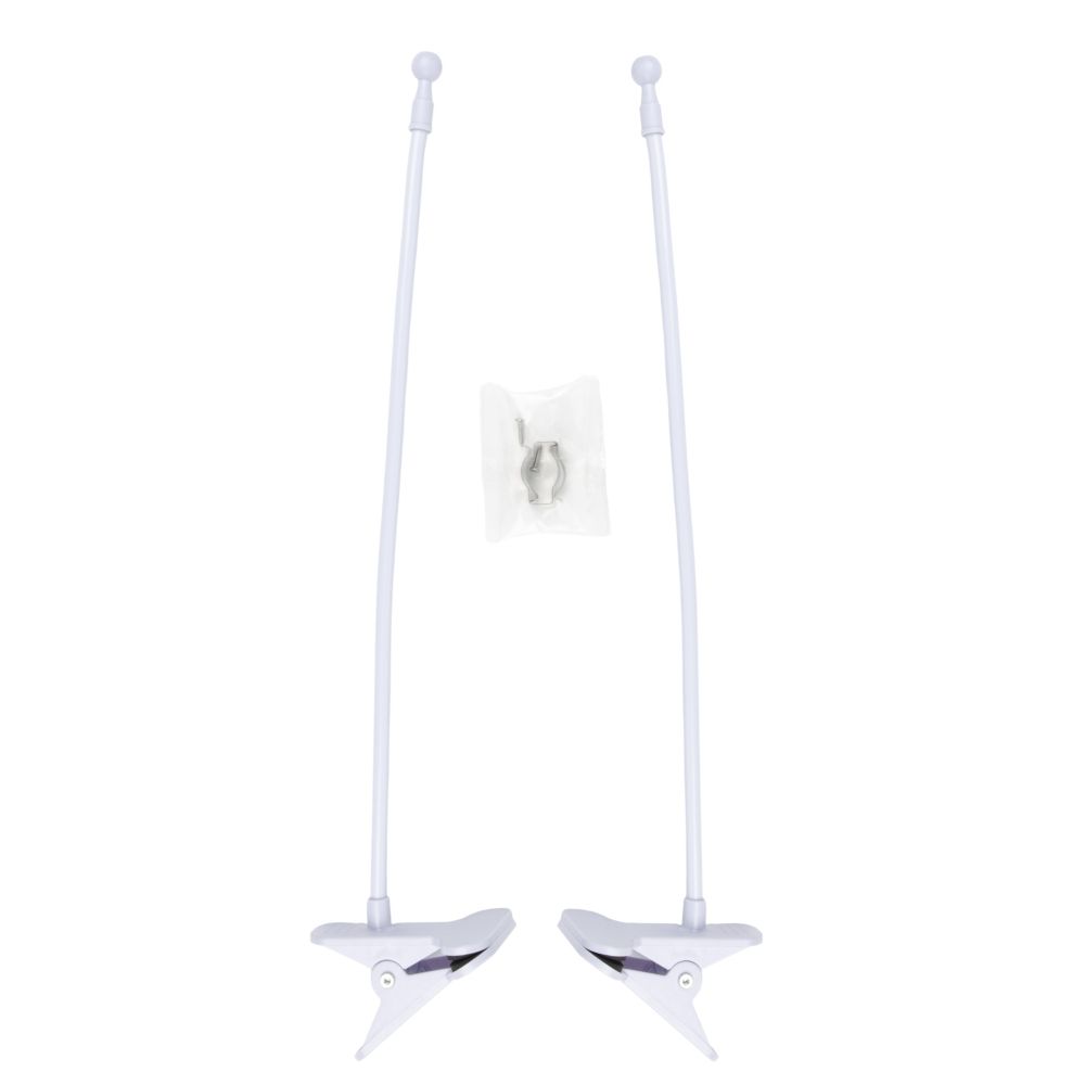 UFP-M02C-450 WHITE POLYBAG SET2 Подставка для светильника ULI-P. на прищепке. длина трубки 450мм. набор из 2шт. Белая. ТM ФитоЛето