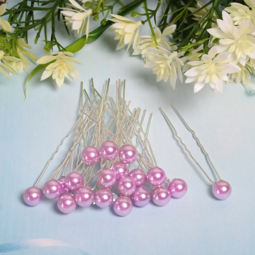 Шпильки для волос в тубе 20шт «Hair Beauty», классика, микс 4 цвета, d-0.8см