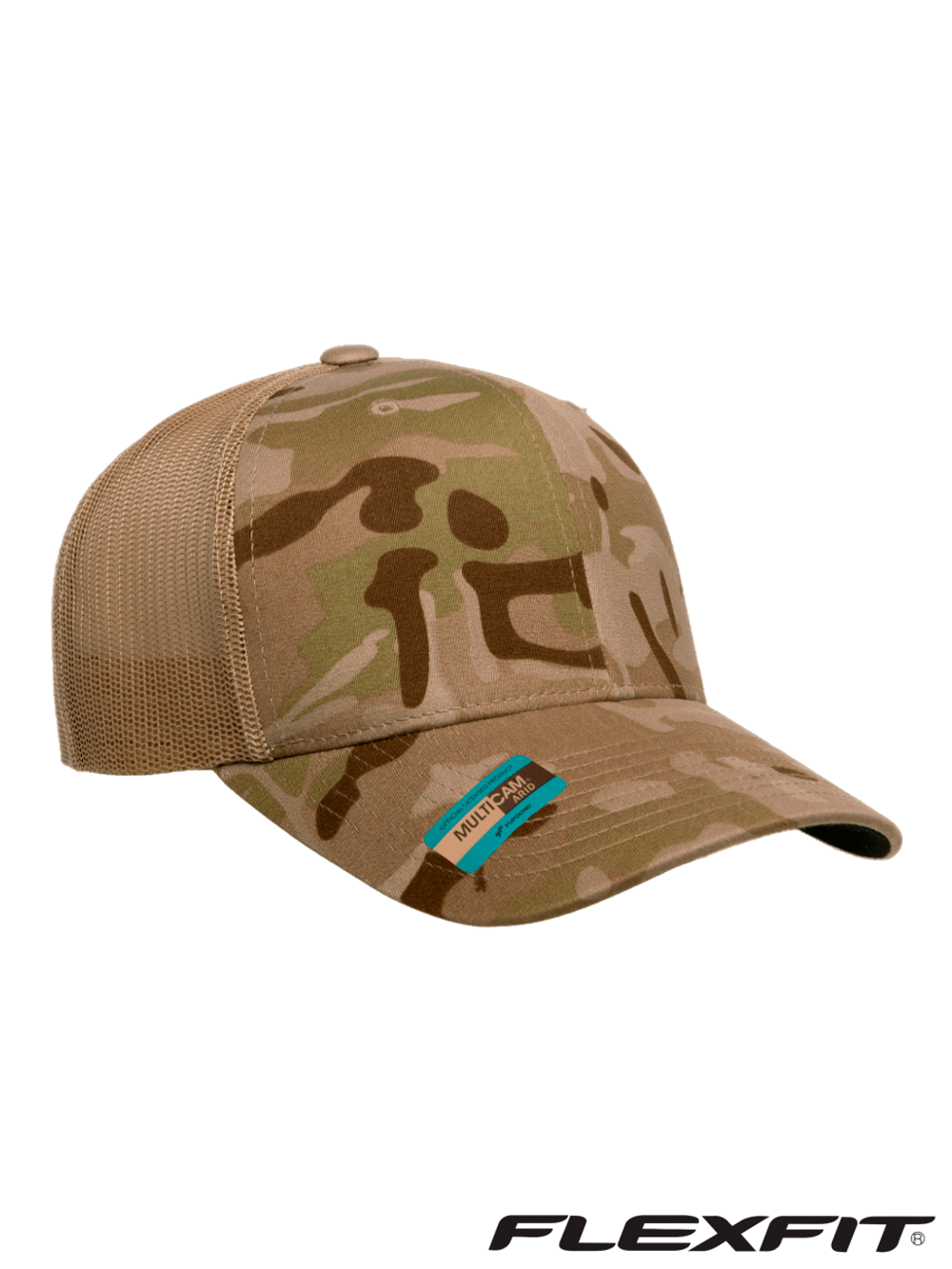 Бейсболка (кепка) сетчатая Flexfit Classic Snapback 6606MC. Мультикам