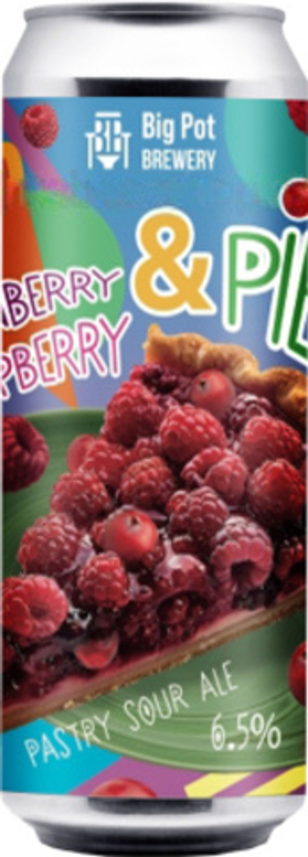 Пиво Биг Пот Кренберри & Распберри Пай / Big Pot Cranberry & Rasberry Pie 0.45 - банка
