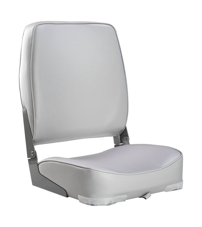 Кресло мягкое складное, высокая спинка, обивка винил, цвет серый, Marine Rocket