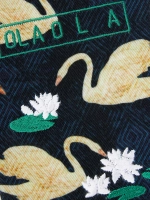 Обложка для паспорта с принтом и зеленой вышивкой ola ola OLA OLA