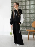 Спортивный костюм для девочки, худи и брюки