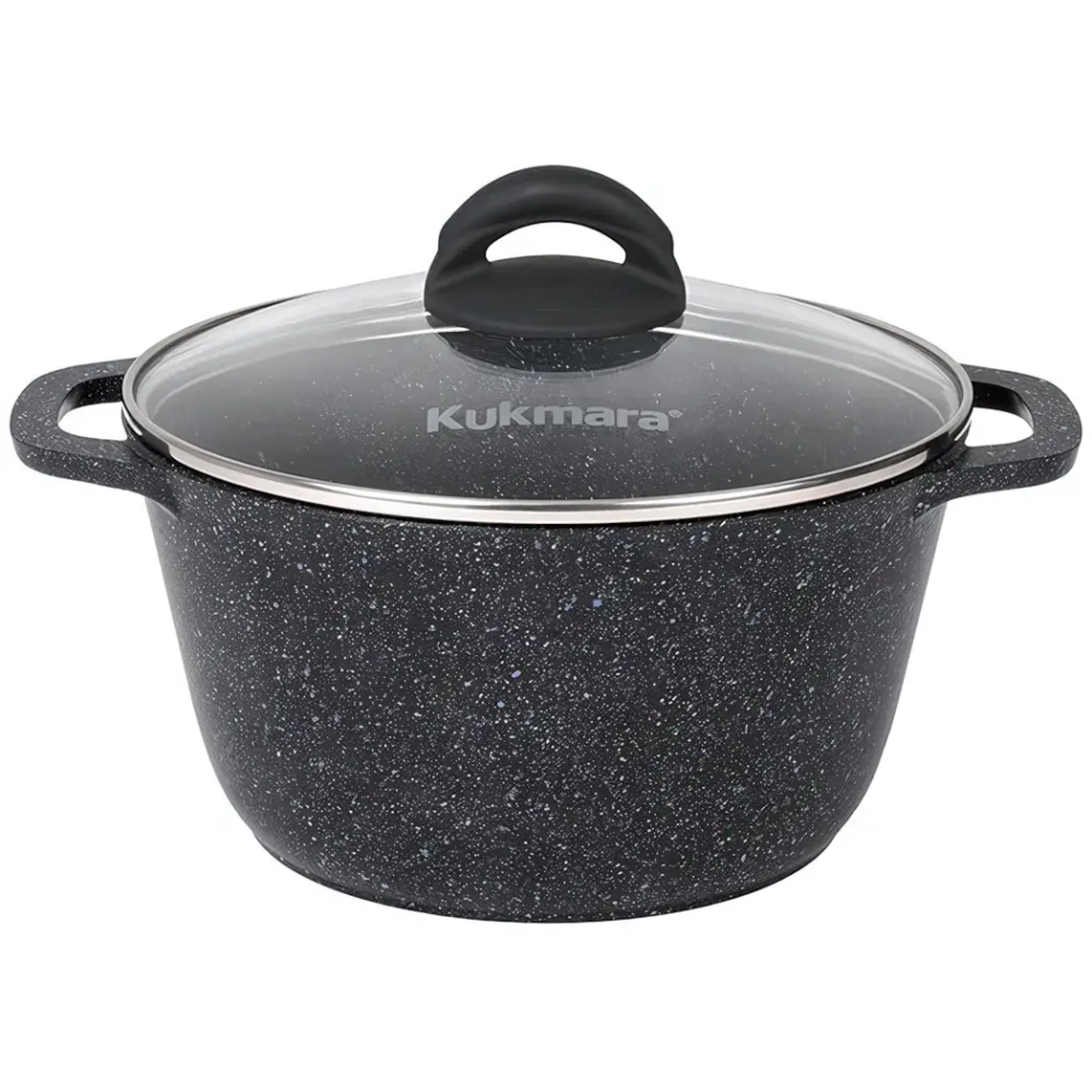 Кастрюля 4,5л «Granit» (black) со стеклянной крышкой кгч45а