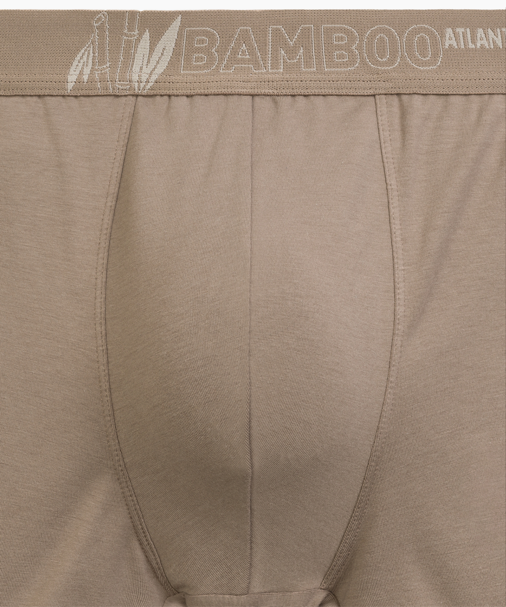 Мужские трусы шорты Atlantic, набор из 3 шт., бамбук, бежевые + коричневые + сине-зелёные, 3MH-231