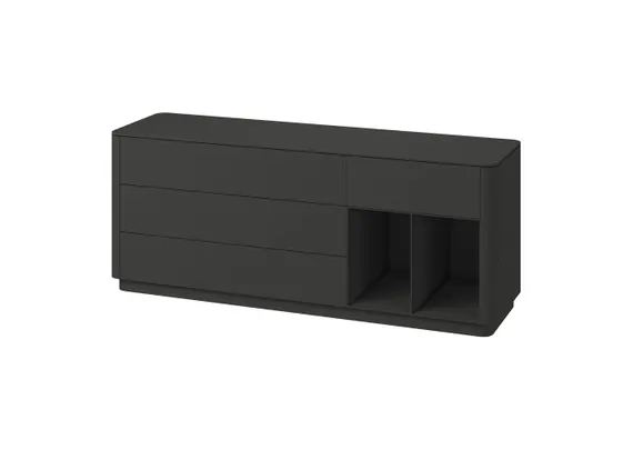 Тумба Tammi 4 ящика 2 полки ширина 180 см (черный)