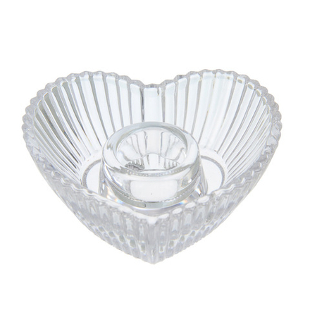 Подсвечник тм LADECOR стеклянный, 8,5x8,5x3,5 см, 2 формы