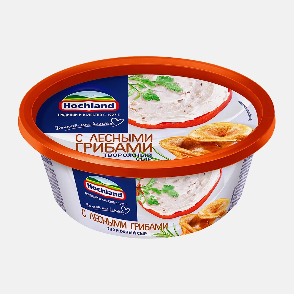 Сыр творожный Hochland с лесными грибами 60% 140г