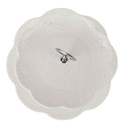 Блюдо 2-х ярусное " " 26,5х26,5/20х20см h=23 см (фарфор) (подарочная упаковка)