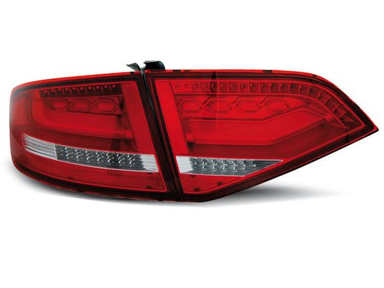 Задние фонари red white led bar для Audi A4 B8