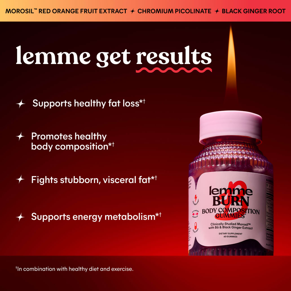 Lemme, Burn Gummies, с ягодным вкусом, 60 жевательных таблеток